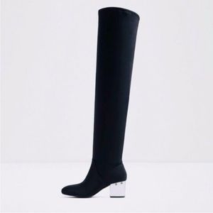 Aldo Solata Black High Heel Boots